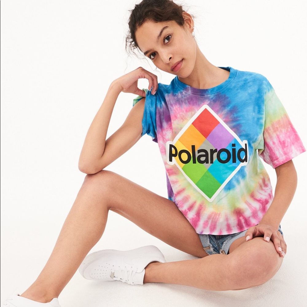 Polaroid Tie Dye Crop Tee - Picture 2 of 7